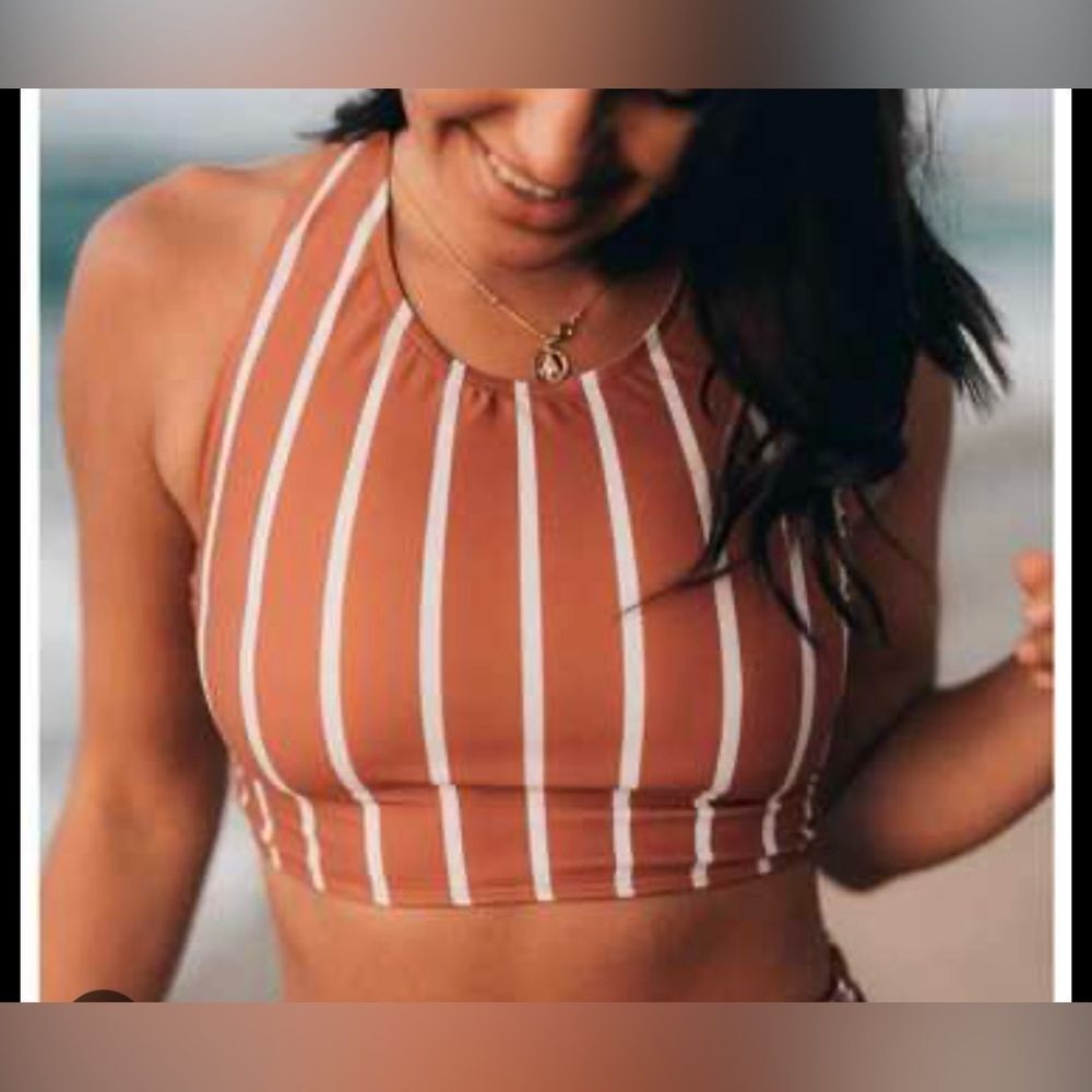 Albion Striped Bikini Top